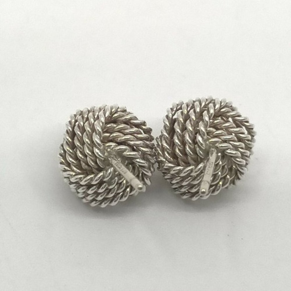 Tiffany & Co. Pierced Earrings Twist Knot Silver_6